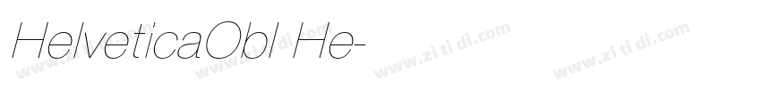 HelveticaObl He字体转换